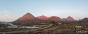 Blick auf den Glamaig ein Berg der Red Cuillins. Davor der Sligashan Camp Site.