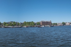 Amsterdam-Blick über dem Oosterdok