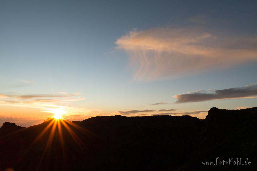 La Palma - Sonnenuntergang am Mirador Caldera de Taburiente