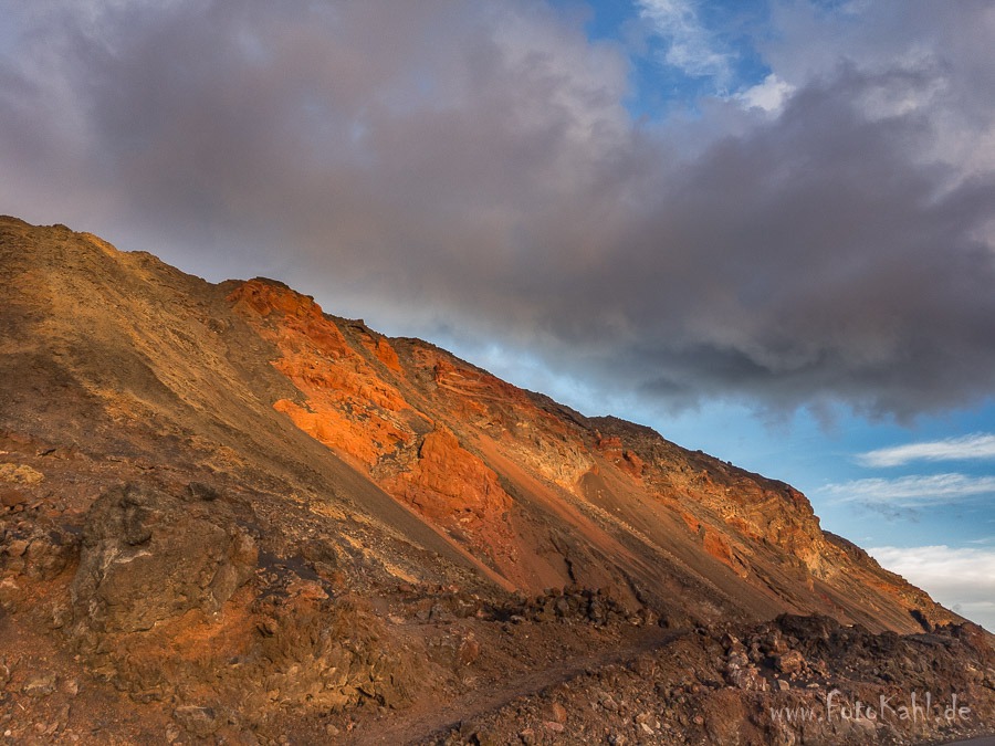 La Palma - Vulkanhänge im Abendlicht