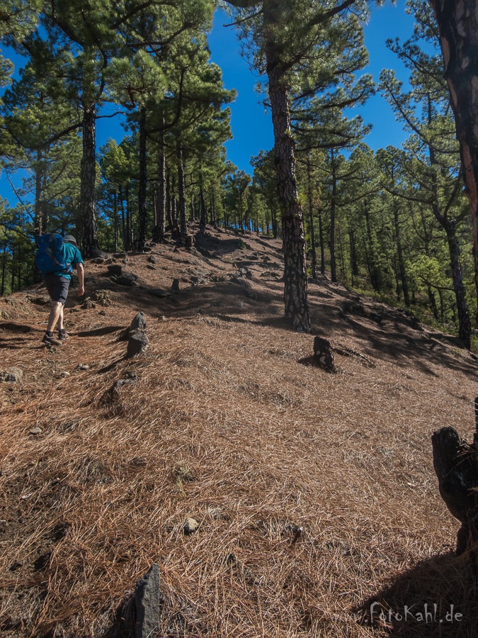 La Palma - Steil Berg auf zum Kraterrand