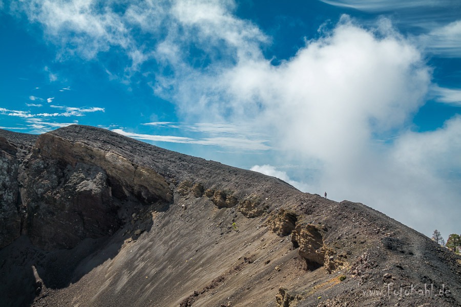 La Palma - Auf dem Kratergrat.