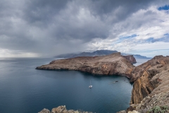 Regenschauer auf der Insel.