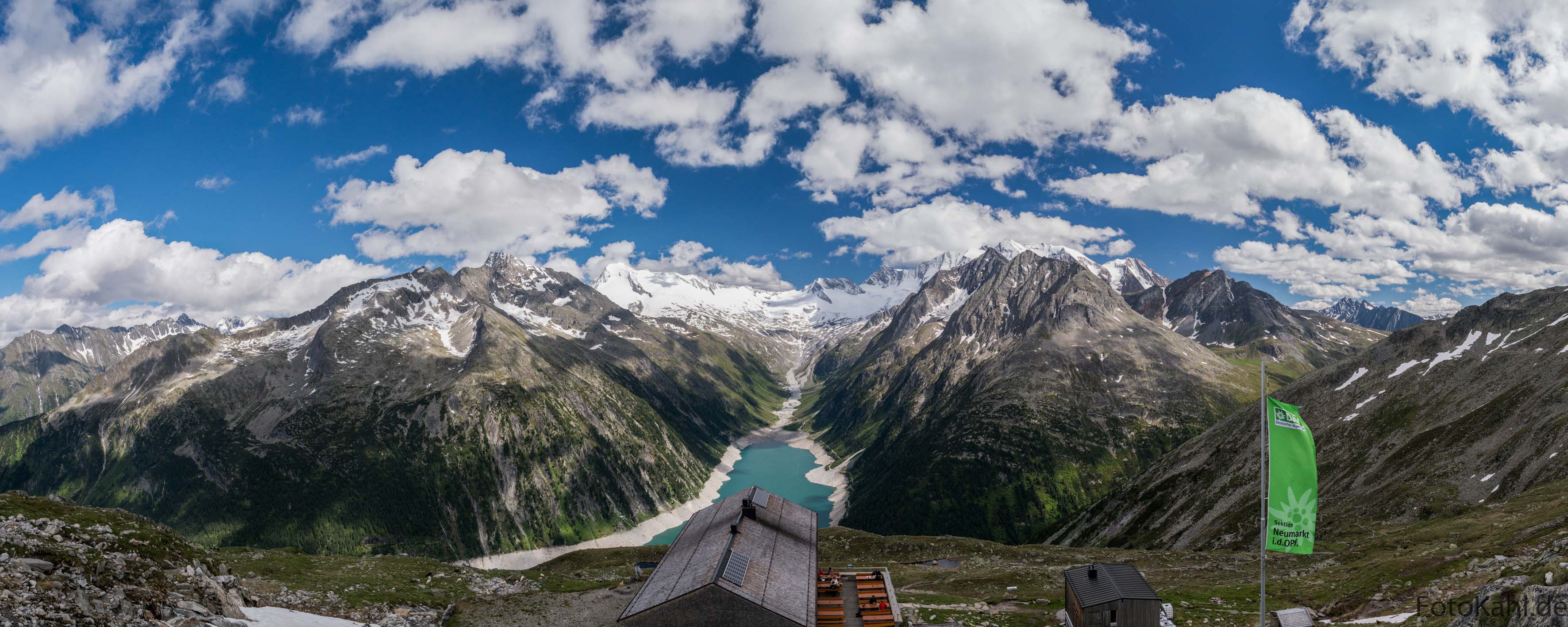 Schlegeisspeicher mit Olpererhütte - Zillertaler Alpen